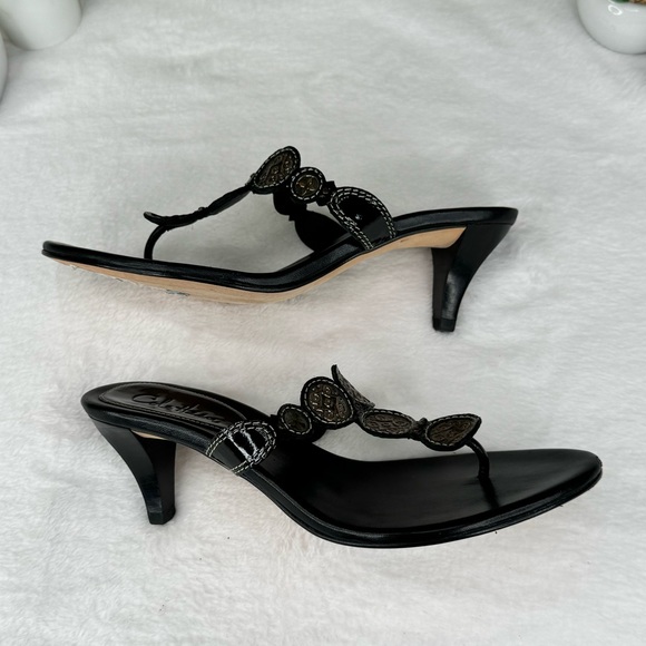{Cole Haan} Y2K VTG Women’s Embellished Bejeweled Thong Sandal - Size 6.5B - Picture 4 of 15